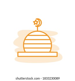 Illustration Vector graphic of mosque icon template