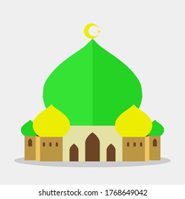 Illustration vector graphic of mosque place of worship for muslims.