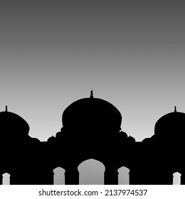 Illustration vector graphic mosque,perfect for poster or baground religius design