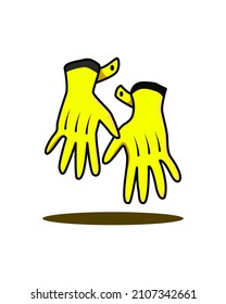 Gráfico vectorial de ilustración de guantes de motor