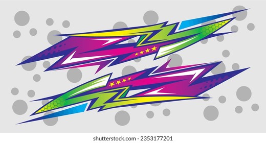 Illustration Vector Graphic of Motor striping. Car Stripping. Arrows.