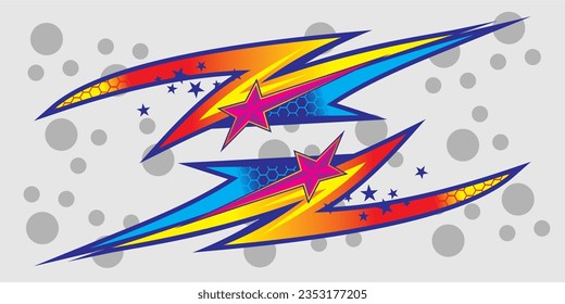 Illustration Vektorgrafik des Motorstreifens. Autoreifen. Pfeile.