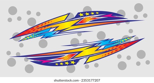 Illustration Vector Graphic of Motor striping. Car Stripping. Arrows.