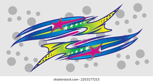 Illustration Vector Graphic of Motor striping. Car Stripping. Arrows.