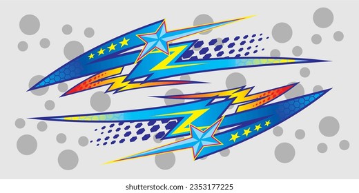 Illustration Vektorgrafik des Motorstreifens. Autoreifen. Pfeile.