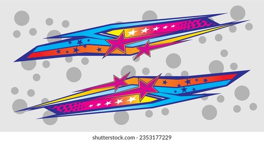 Illustration Vector Graphic of Motor striping. Car Stripping. Arrows.