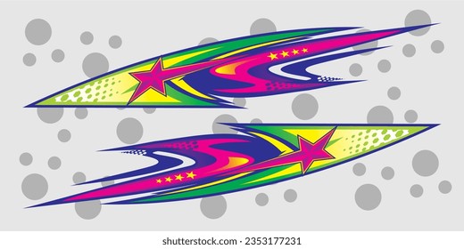 Illustration Vector Graphic of Motor striping. Car Stripping. Arrows.