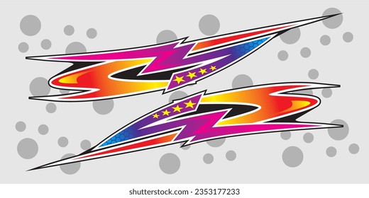 Illustration Vector Graphic of Motor striping. Car Stripping. Arrows.