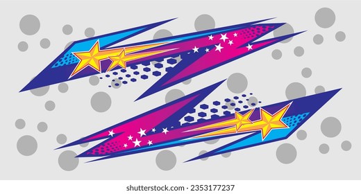 Illustration Vector Graphic of Motor striping. Car Stripping. Arrows.