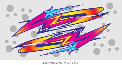 Illustration Vector Graphic of Motor striping. Car Stripping. Arrows.