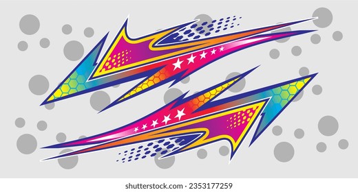 Illustration Vector Graphic of Motor striping. Car Stripping. Arrows.