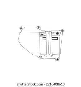 ilustración vectorial gráfico de la línea de la batería de la motocicleta perfecta para el libro manual, etc.