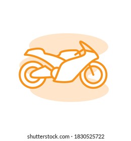 Illustration Vector graphic of motorcycle icon template
