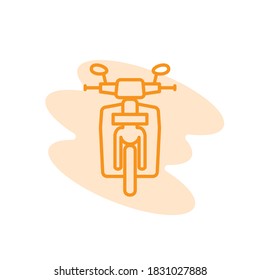 Illustration Vector graphic of motorcycle icon template