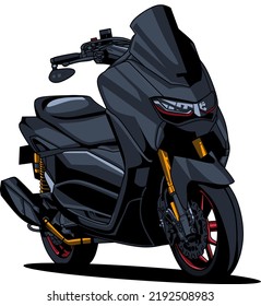 illustration vector graphic motorcycle, illustration realistis