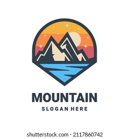 Illustration vector graphic of Mountain, good for logo design