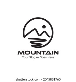 Illustration vector graphic of mountain logo. Good for your personal logo