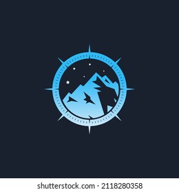 Illustration, Vektorgrafik des Mountain Logos. Geeignet für Vorlage, Postkarte, Grüße und etc. 
