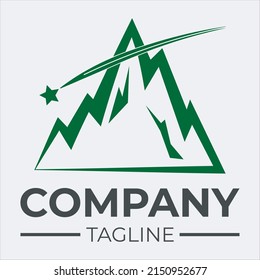 Illustration vector graphic of mountain logo, perfect for adventure, outdoor, etc