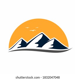 illustration vector graphic of mountain.. perfect for Outdoor logo