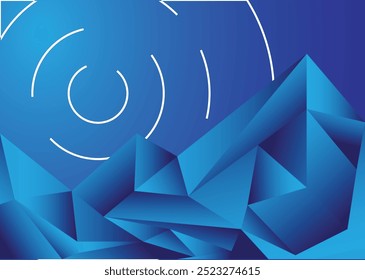 Illustration Vector Graphic Of Mountain Poligon Style Good For Wallpapper