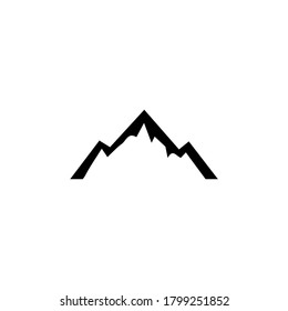 illustration vector graphic of mountain views with snow
