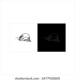 illustration vector graphic of mouse icon, black and white