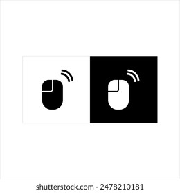 illustration vector graphic of mouse icon, black and white