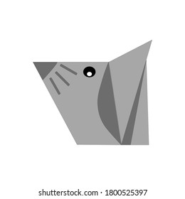 Illustration vector graphic of mouse origami vector fit for the presentation of the results of origami.