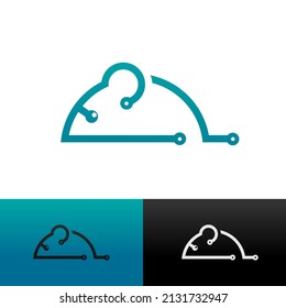 Ilustración Vector Gráfico de ratón y tecnología con diseño de estilo moderno y minimalista.