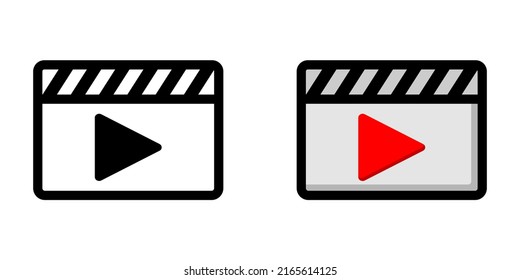 Illustration Vector Graphic of movie video, multimedia, film media icon