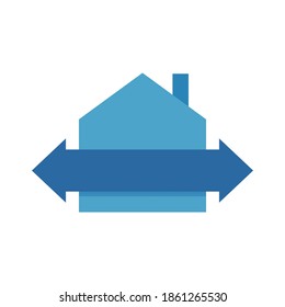 Gráfico vectorial de ilustración del logotipo de la casa móvil