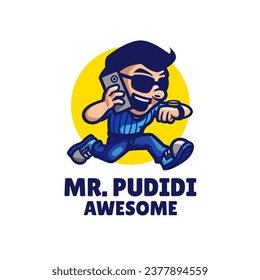 Illustration vector graphic of Mr. Pudidi, good for logo design