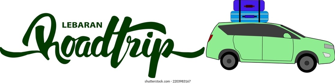 Illustration vector graphic of Mudik Car, fit for graphic resources, presentation, logo