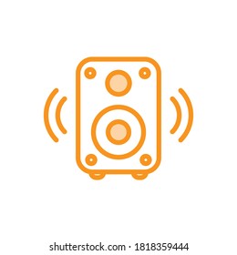 Illustration Vector graphic of multimedia speaker icon. Fit for studio music, musical, voice etc.