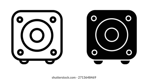 Illustration Vektorgrafik des Multimedia-Lautsprechersymbols. Fit für Studiomusik, Musical, Stimme etc.