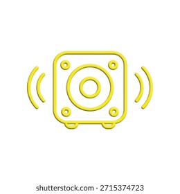 Illustration Vektorgrafik des Multimedia-Lautsprechersymbols. Fit für Studiomusik, Musical, Stimme etc.