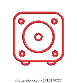Illustration Vektorgrafik des Multimedia-Lautsprechersymbols. Fit für Studiomusik, Musical, Stimme etc.