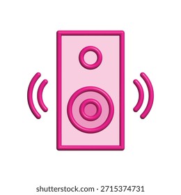 Illustration Vektorgrafik des Multimedia-Lautsprechersymbols. Fit für Studiomusik, Musical, Stimme etc.