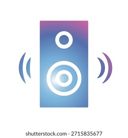 Illustration Vektorgrafik des Multimedia-Lautsprechersymbols. Fit für Studiomusik, Musical, Stimme etc.