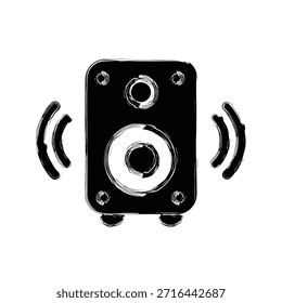 Illustration Vektorgrafik des Multimedia-Lautsprechersymbols. Fit für Studiomusik, Musical, Stimme etc.