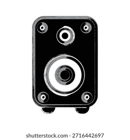 Illustration Vector graphic of multimedia speaker icon. Fit for studio music, musical, voice etc.