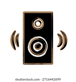 Illustration Vektorgrafik des Multimedia-Lautsprechersymbols. Fit für Studiomusik, Musical, Stimme etc.