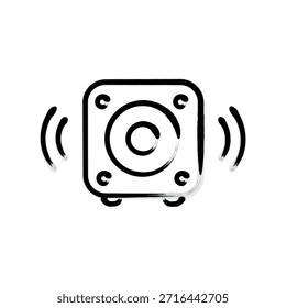 Illustration Vektorgrafik des Multimedia-Lautsprechersymbols. Fit für Studiomusik, Musical, Stimme etc.