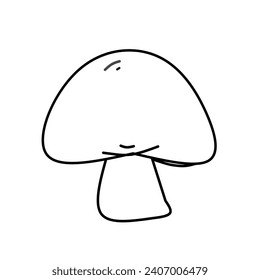 Illustration vector graphic of
mushroom icon on isolated white background, line style