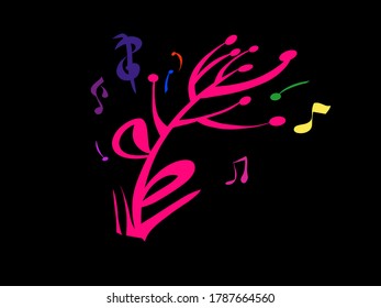 illustration vector graphic of music mascot design