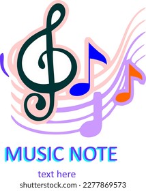 gráfico vectorial de ilustración del icono de nota de música