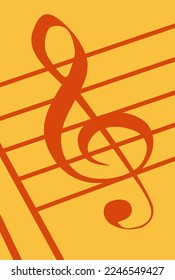 illustration vector graphic of music notes perfect for posters, pamphlets, wall hangings, decorations, designs, wallpapers, backgrounds, and cards