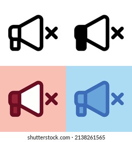 Illustration, Vektorgrafik von Mute Icon. Perfekt für Benutzerschnittstelle, neue Anwendung usw.