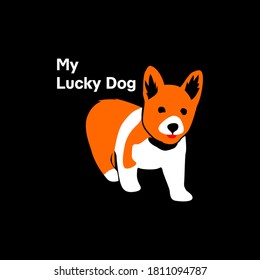 Illustration of vector graphic my lucky dog logo